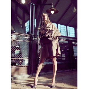 K41 Sac à dos  2 en 1 noir brun cuir vintage pour femme. Sac à dos urbain avec rivets